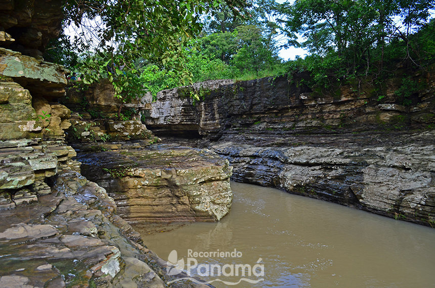 View of one of the pools of Los Cajones of Chame