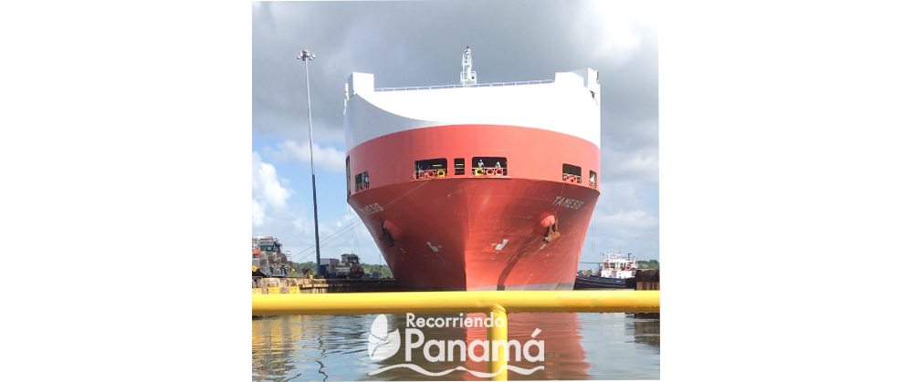 Ship at Panama Canal
