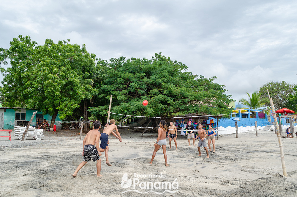 Volleyball on the beach.